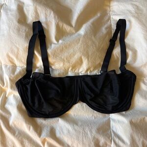 SKIMS Black Mesh Underwire Bra
